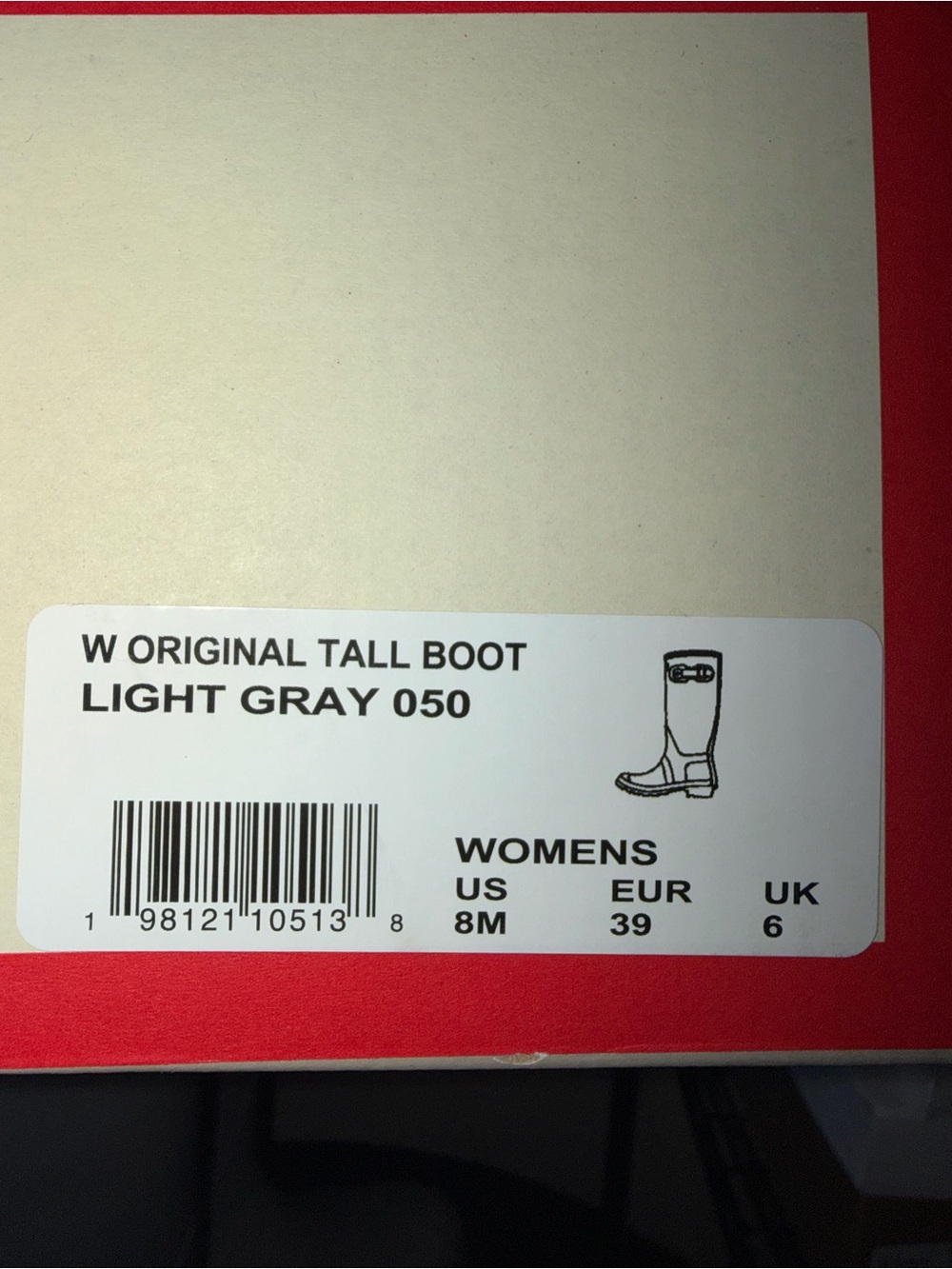Hunter ❤️🔥 Original Tall Light grey Rain Boots - Picture 4 of 10